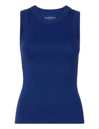 Tank Crew-Neck T-shirts & Tops Sleeveless Blå Bread & Boxers*Betinget Tilbud