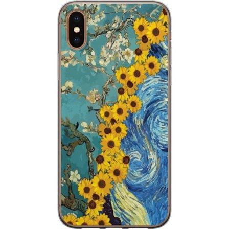 Kompatibel Mobilcover til Apple Apple iPhone X Van Gogh solsikke plakat Starry Night kunst inspireret blomster kunstnerisk maleri retro kunst design