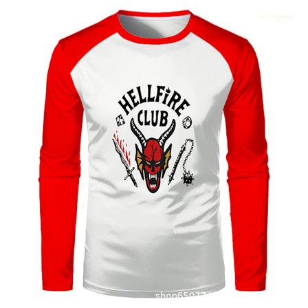 Stranger Things Långärmad T-shirt | Mjuk Bomulls T-shirt | TV-serie Grafisk Topp för Fans*CXTX-041665*M