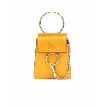 Chloé Pre-owned, chloé Faye Bracelet Crossbody Bag yellow Geel, Dames, Maat:ONE Size,leer