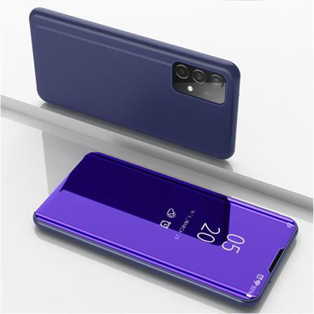 Skalo Samsung A52/a52s Clear View Spegel Fodral - Mörklila Mörklila