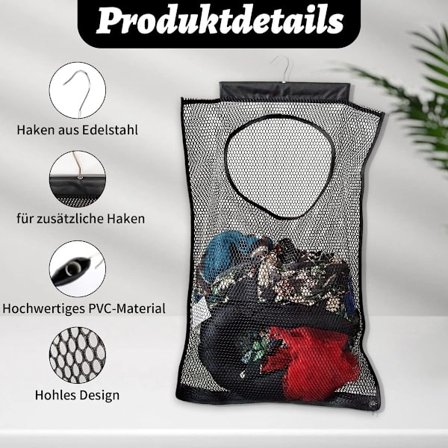 Hængende tøjklemme pose, genanvendelig tøjklemme pose, simpel hængende krog til opbevaring af tøjklemmer, vasketøjspose til hjem og have