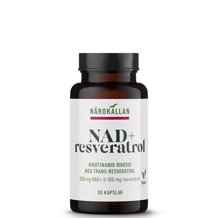 Närokällan NAD+ Resveratrol 30 kapslar nikotinamid