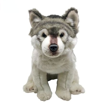 27cm Realistinen Harmaa Susi Husky Koira Pehmolelu