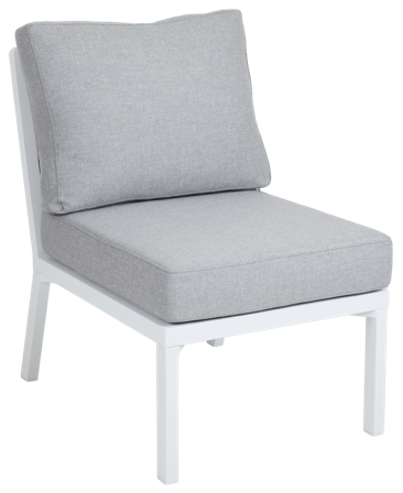 Brafab Samvaro High Modulsoffa mittdel Vit/Pearl Grey, Utemöbler