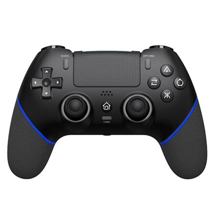 Musta ja sininen värimaailma Bluetooth langaton peliohjain Turbo Dual Vibration -toiminnolla PS4/PS4 Pro/PS4 Slim/PC Hall Effect -ohjaussauvalle