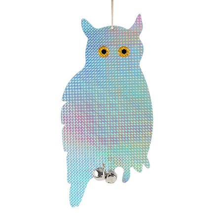 Owl Bird Repellent Control Skrämma Device Holografisk reflekterande Fake Owl Skrämmer Fågel Repellent Trädgårdstillbehör