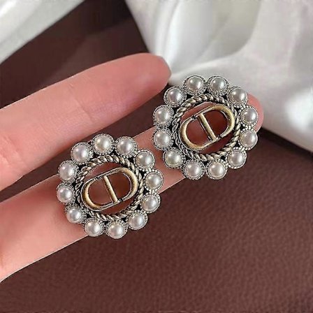 CD-bokstav Örhängen Solros Pärlörhängen CD Klassiska Örhängen Gåvor