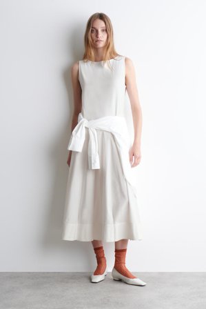 COS Women's Ribbade Skira Strumpor in Orange