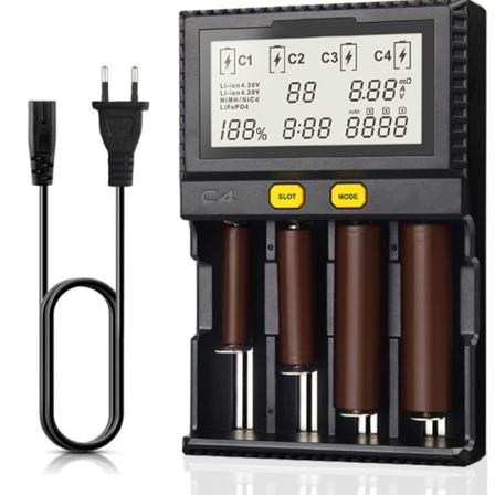 18650 Universal Intelligent Batterioplader med LCD-skærm til NI-MH, NI-CD, AA, AAA, 14500, 18350