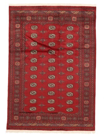 Pakistan Bokhara 2Ply Teppe Håndknyttet 173X247 Mørk Rød/Svart