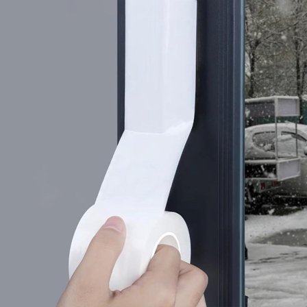 ING Tetningslist for dører og vinduer Vintervindu tetningslist 5 cm x 10 m Tetningslist Tetningsbånd Selvklebende Tetting Hvit