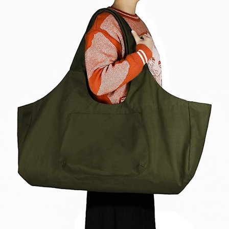 Zip Yoga Mat Väska, Stor Kapacitet För Kvinnor Och Män, Bärbar Canvas Yoga Väska Acsergery Present