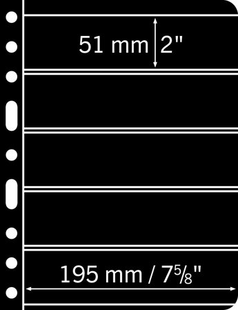 VARIO lommer - 5 Striber - Sort - Pakke med 5 stk.fra Leuchtturm