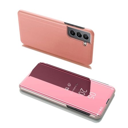 Clear View Fodral Flip Cover för Samsung Galaxy S22 + (S22 Plus) rosa