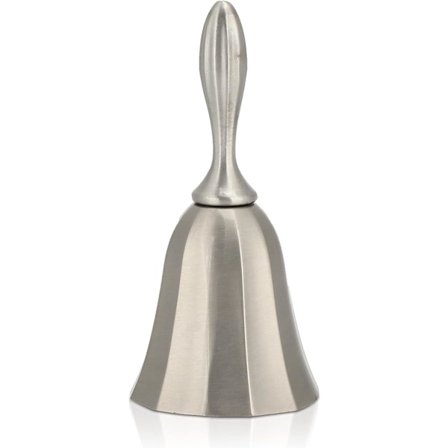 Metallhåndklokke, bordklokke klar og høy ringeklokke for bryllup, middag, skole, hotell, juledekorasjon