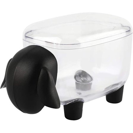 ((Svart) Mini bomullstopsorganisatör Kosmetisk bomullshållare Bomullstandpetarehållare Fårformad kosmetisk sminkorganisatör Mini 