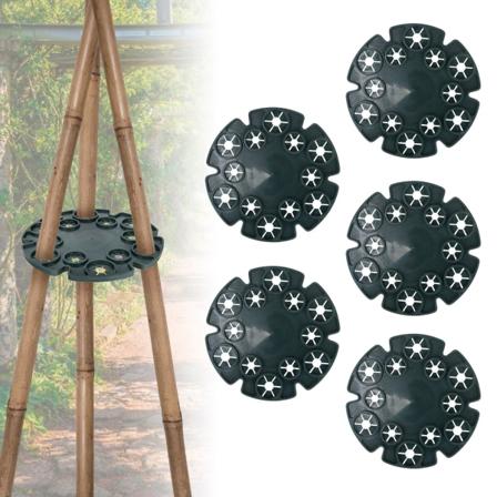 5 stk. ærtebønner holder runde PE bambuspinde (grøn) 13,5 cm