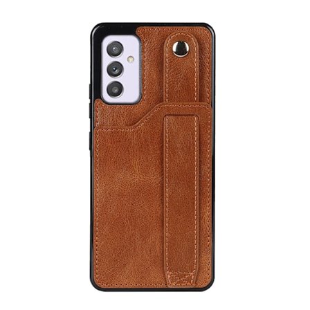 Fodral för iPhone 13 brunt armband läder stilfullt multifunktionellt korthållare