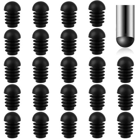 Indsats-type stolebetræk og bordbetræk - 24 runde indsatsbetræk - 19mm - Sort