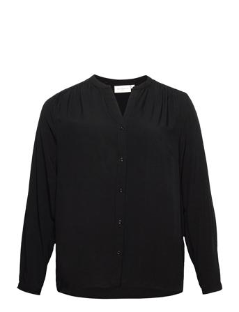 Caranita Ls Shirt Bluse Langermet Svart ONLY Carmakoma