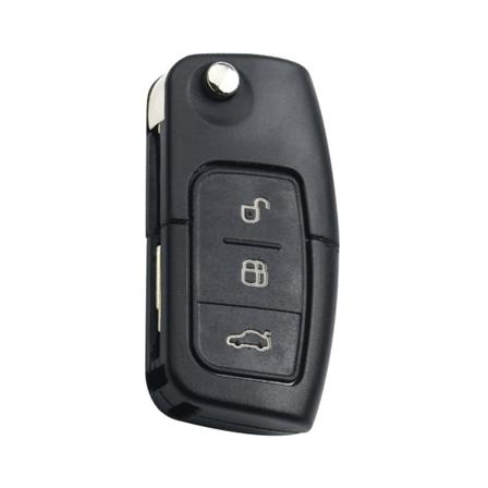 Blank bil för nyckel för Shell 3-knappsfjärrkontroll för cover Flipfoldning Modifierad passform för - för Focus Fiesta C Max Ka
