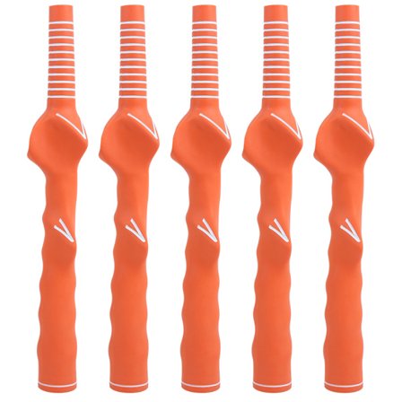 5 stk. Golf Swing Club Håndgrep Gummi Nybegynner Øvelse Trening Korreksjon Tilbehør Hull Diameter 12,5 mm Oransje