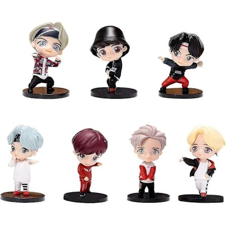 7 stk. Bts Kakepynt Stående Posisjon Figurer Sett Med Actionfigurer Leker Kakepynt For Bts Bursdagsfest Tilbehør - - {yh}