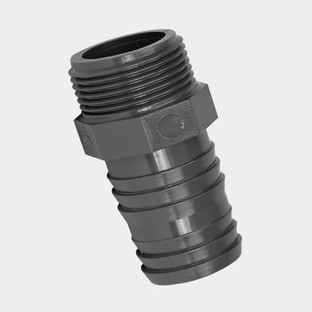 Slangnippel plast, utv. 1½" x 50-52 mm slang