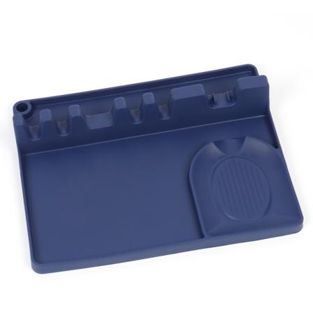 Skjeholder, 2 i 1 Silikon Redskapsholder med Dryppmatte for