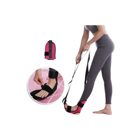 Yoga Strekkstropp med Løkker - Ankel- og Ligamentstrekker for Plantar Fasciitt Lindring, Fot- og Hamstring Fleksibilitetstrener - P