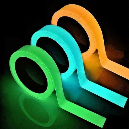 3 ruller vandtæt selvlysende tape, der lyser i mørke, selvklæbende tape, sikkerhedstape, holdbar, slidstærk til trapper, sceneudstyr, dekoration