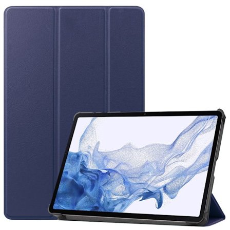 SKALO Samsung Tab S8 Trifold Flip Cover - Mørkeblå