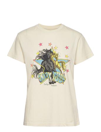 Zoe Horses T-shirts & Tops Short-sleeved Creme Zadig & Voltaire
