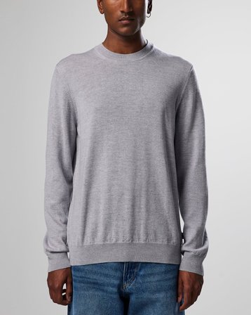 NN07 Ted 6328 Sweater male Grey Merino Wool