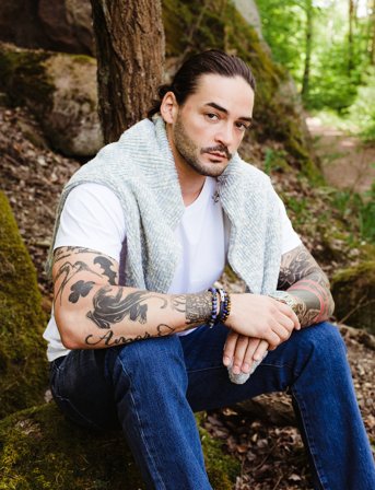 edd. Leather Bracelet Singel - Navy - 5 cm