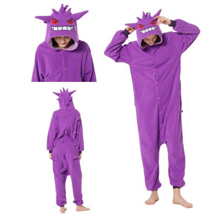 Anime Pyjamas for voksne dyr Kigurumi Tegneserie Halloween Cosplay Kostyme Gengar_OF