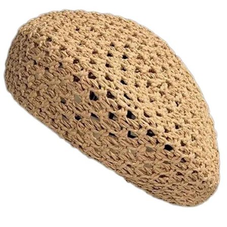 Pustende Beret-hatt for forskjellige anledninger Heklet hul malerhatt Dame Formell begivenhet Dome-hatt Daglig tilbehør Rosa[D]