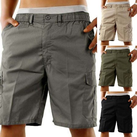 Herr Combat Cargo fickor Sweat Shorts Sommar Byxor Buttoms