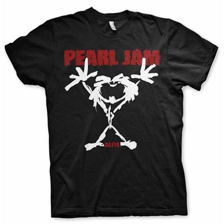 Pearl Jam Unisex Adult Stickman T-Shirt XL Svart Black XL