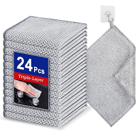 Disktrasor av ståltråd - 24 stycken ståltrådsdukar - Tråddisktrasor - Disktrasor av ståltråd