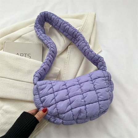 Skuldertaske Puffy Håndtaske LILLA