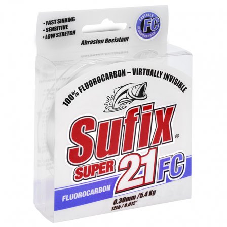 Sufix Super 21 Fluorocarbon 150m Klar 0,30mm