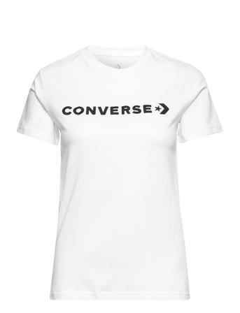 Cf Strip Wordmark Ss Tee T-shirt Top Hvid Converse