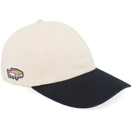 Skillfish - Beige unconstructed Lippis - Tiny Rainbow Trout Fish Washed Stone/Black Dad Cap @ Hatstore