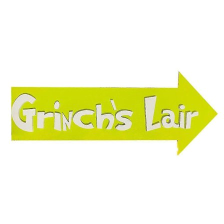 Julskylt Grinchens Gömställe Skyltar Julstrumpa Etiketter Julgransdekor Ornament