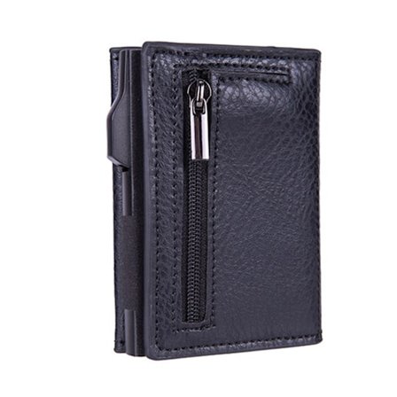 PU RFID Blocking Money Wallet Automatisk pop-up kreditkortholder til mænd