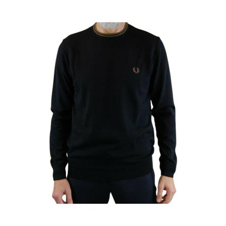 Fred Perry Round-neck Strik Blå, Herre Strik