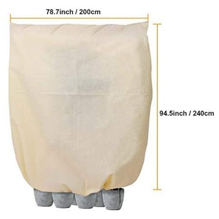 Vinterdække til planter, ikke-vævet vinterdække 80 g/m² frostbeskyttelse til potteplanter og roser (240x200cm)