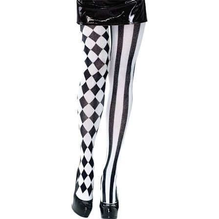 Bristol Novelty Dam/Dam Harlequin Strumpbyxor En Storlek Vit/Svart